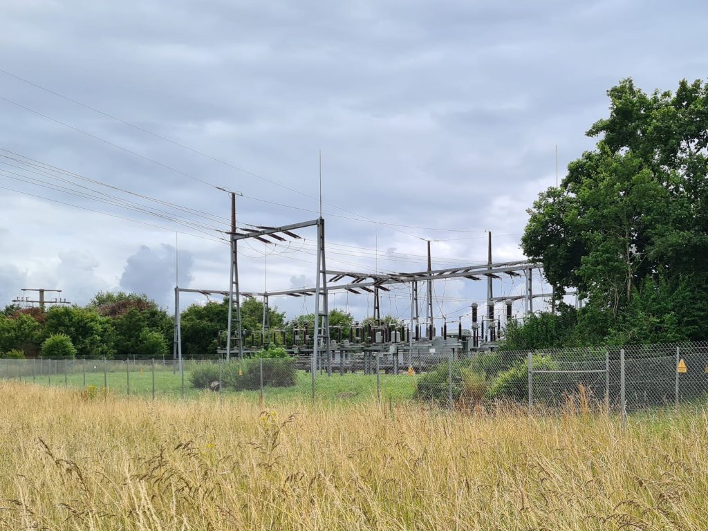 Transformer Station Close to a Grain Field